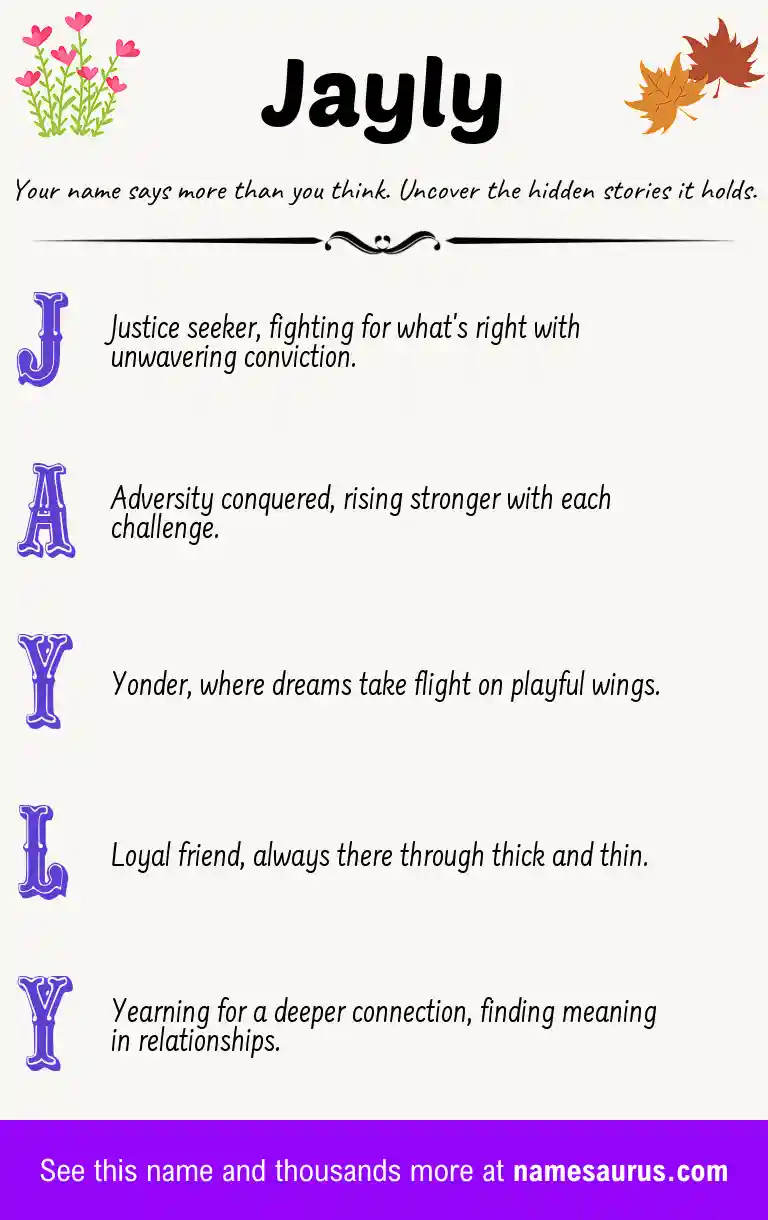 Acrostic poem about Jayly.