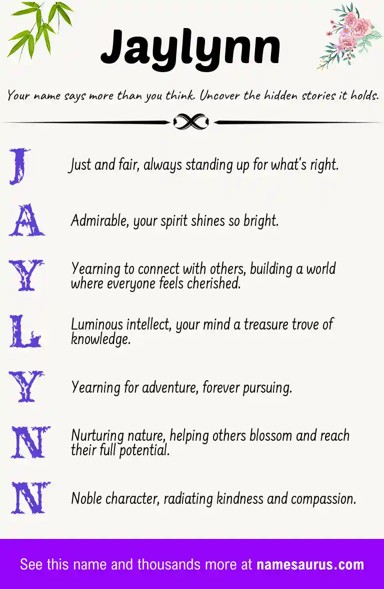 Acrostic poem about Jaylynn.