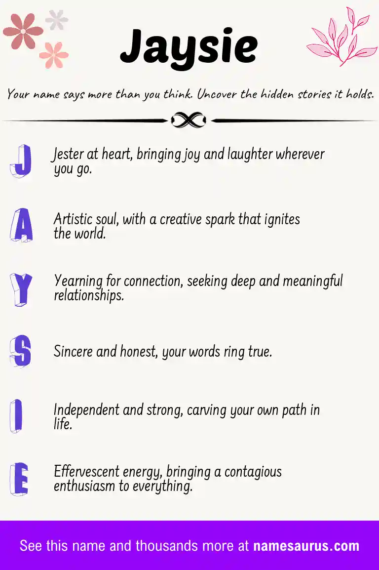 Acrostic poem about Jaysie.