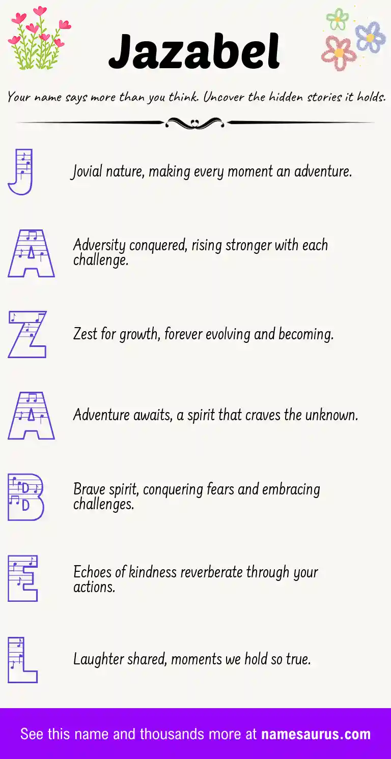 Acrostic poem about Jazabel.