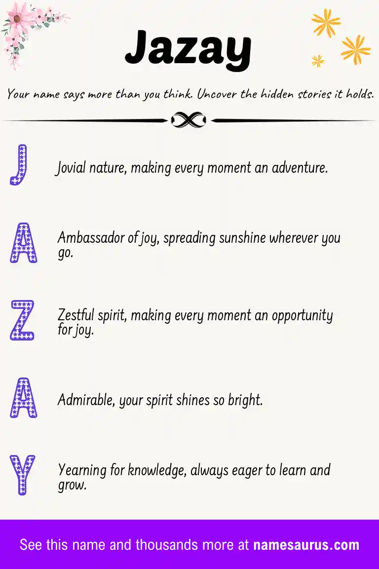 Acrostic poem about Jazay.