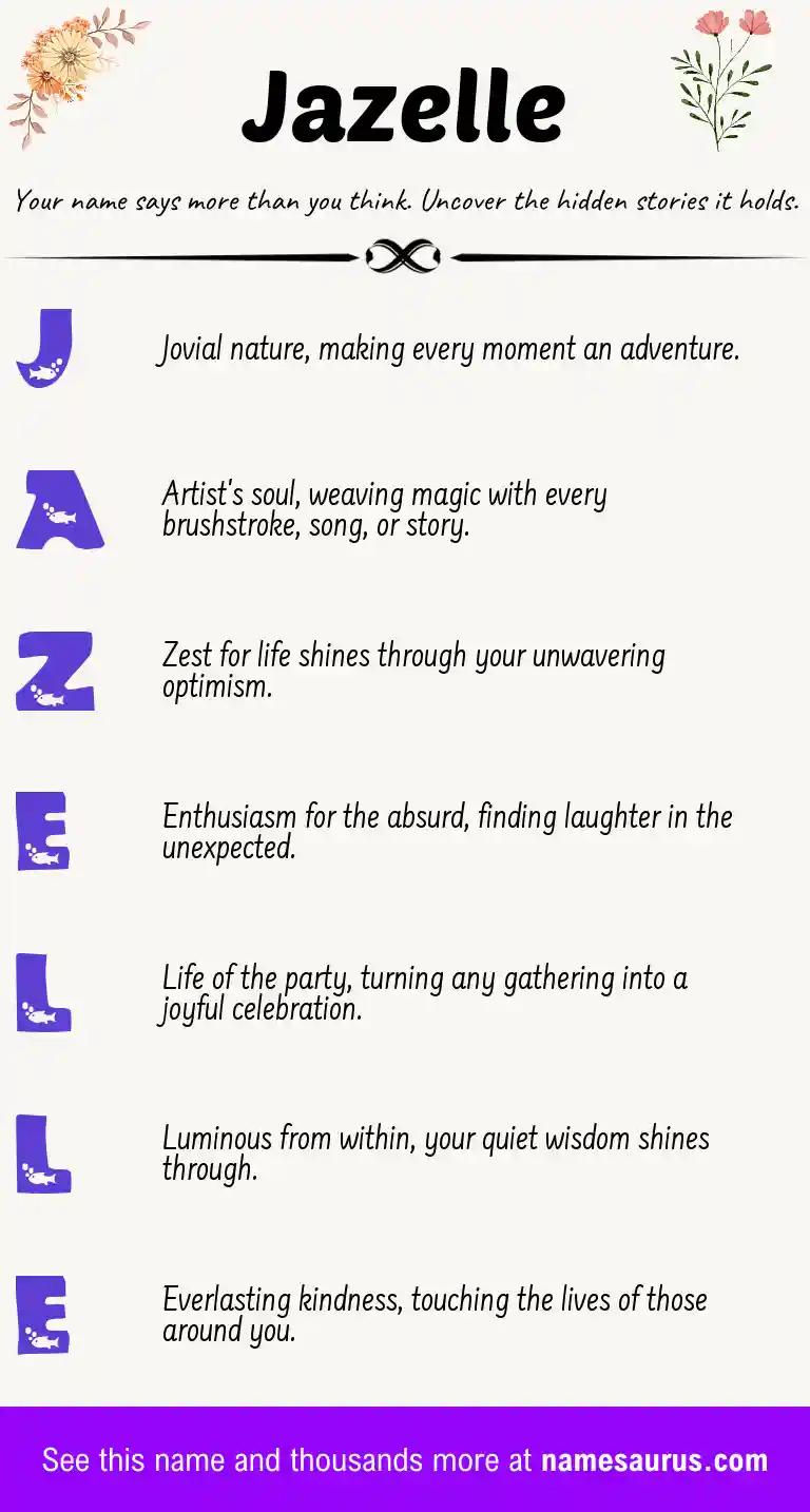 Acrostic poem about Jazelle.