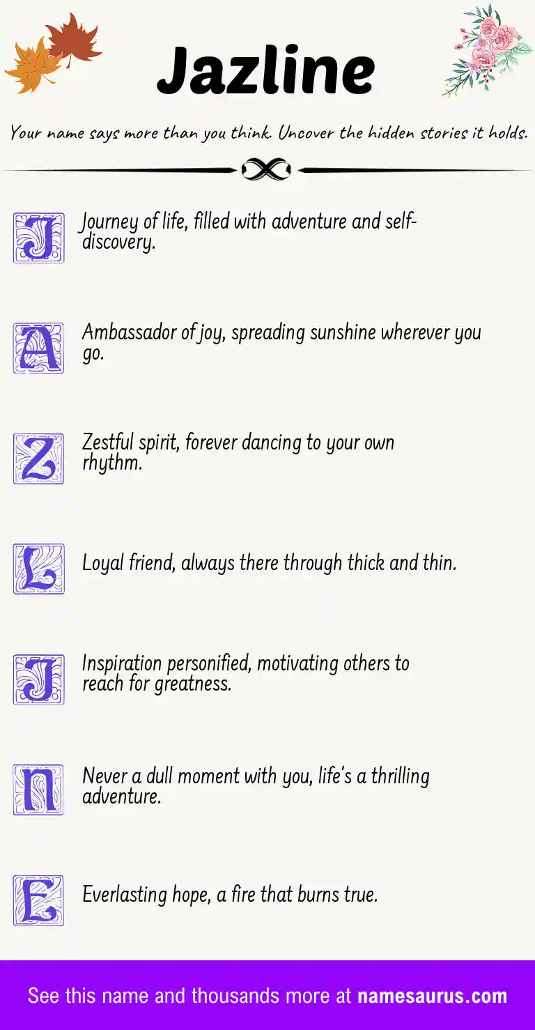 Acrostic poem about Jazline.