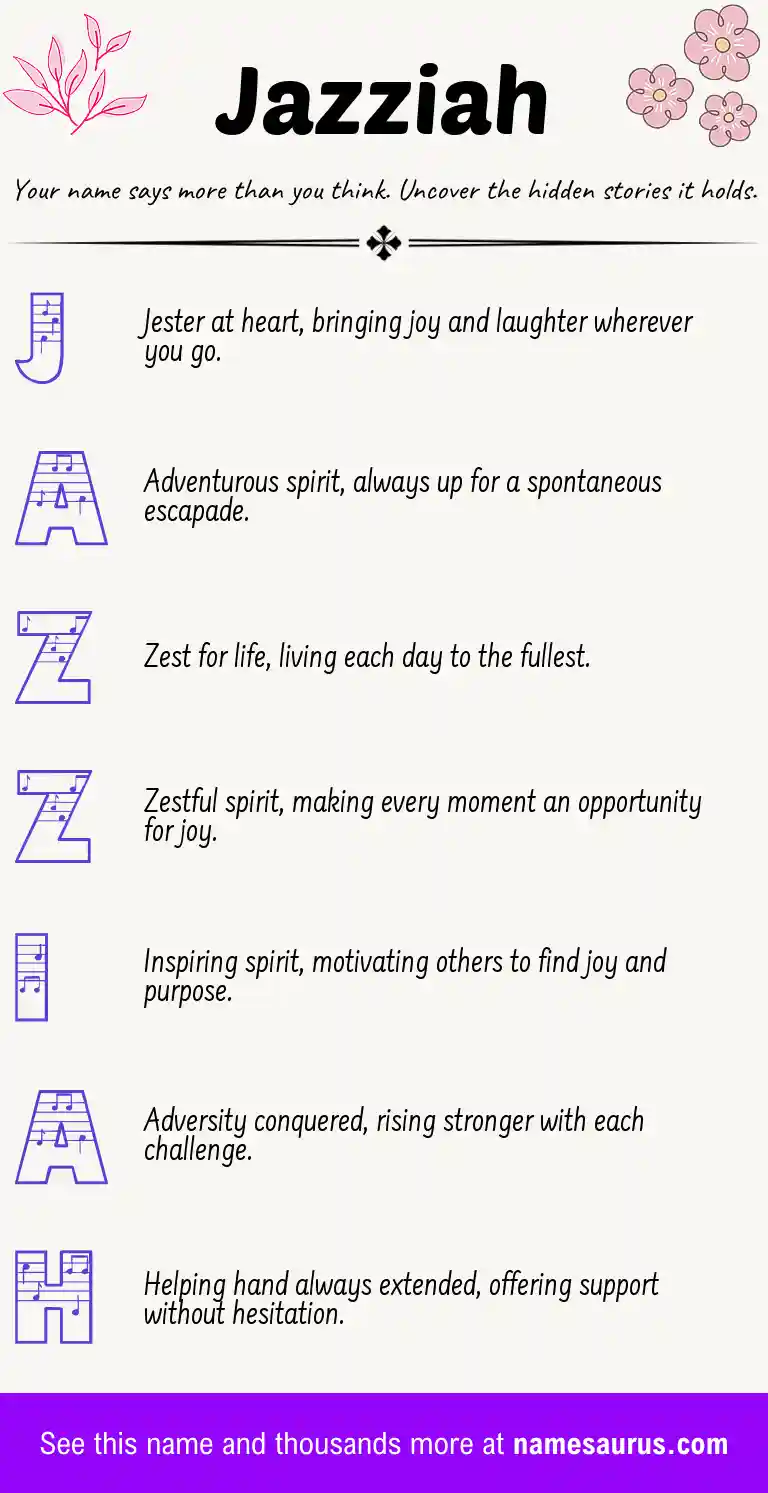 Acrostic poem about Jazziah.