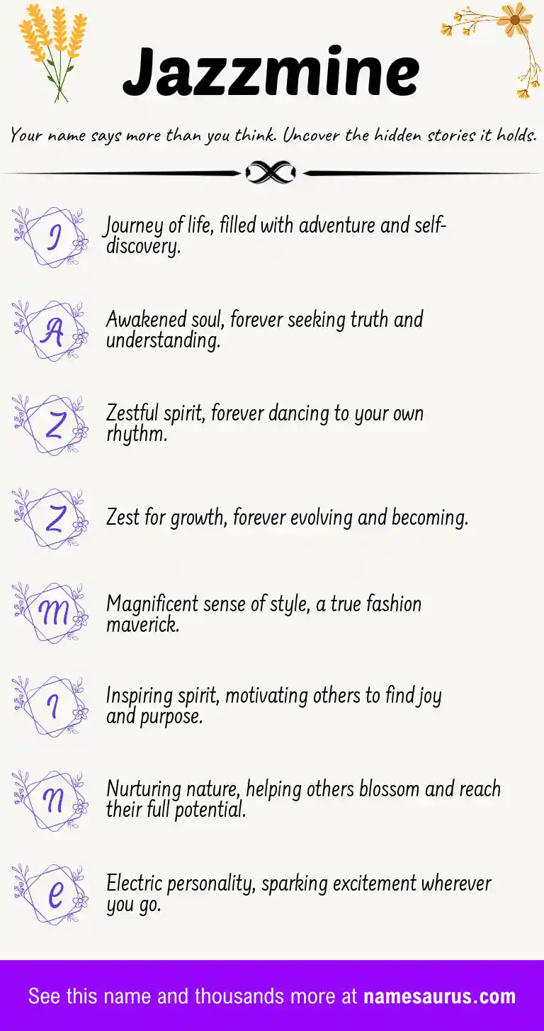 Acrostic poem about Jazzmine.
