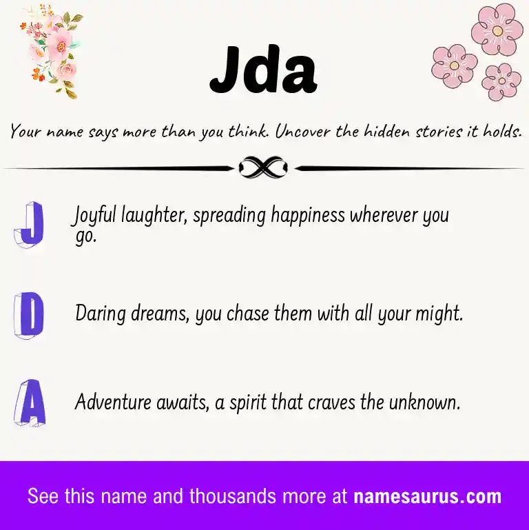 Acrostic poem about Jda.