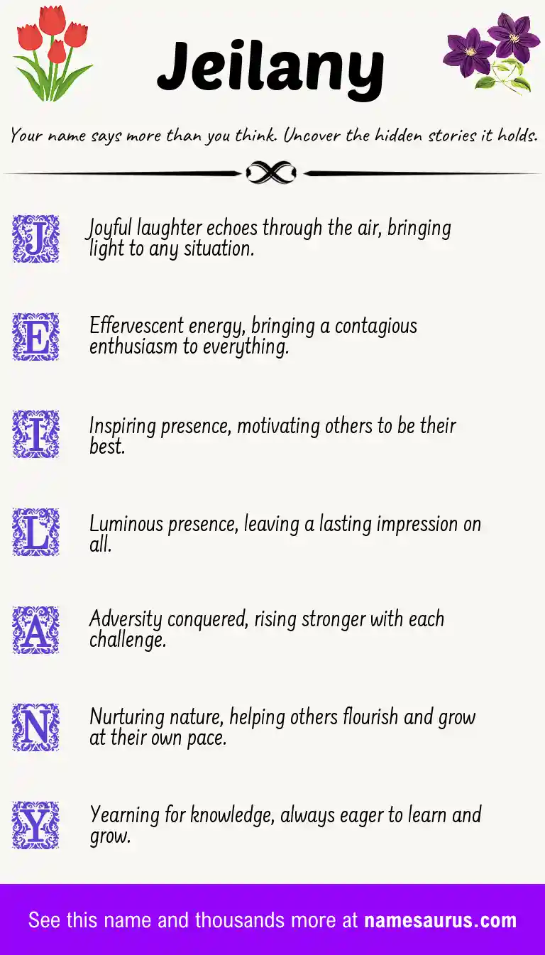 Acrostic poem about Jeilany.