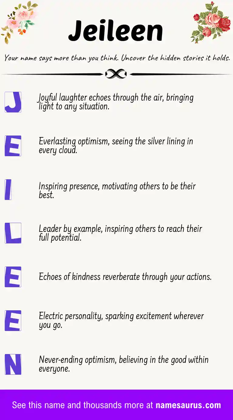 Acrostic poem about Jeileen.