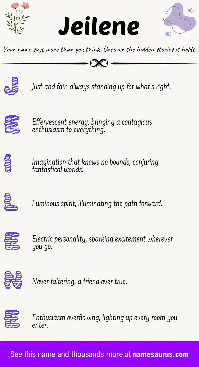 Acrostic poem about Jeilene.