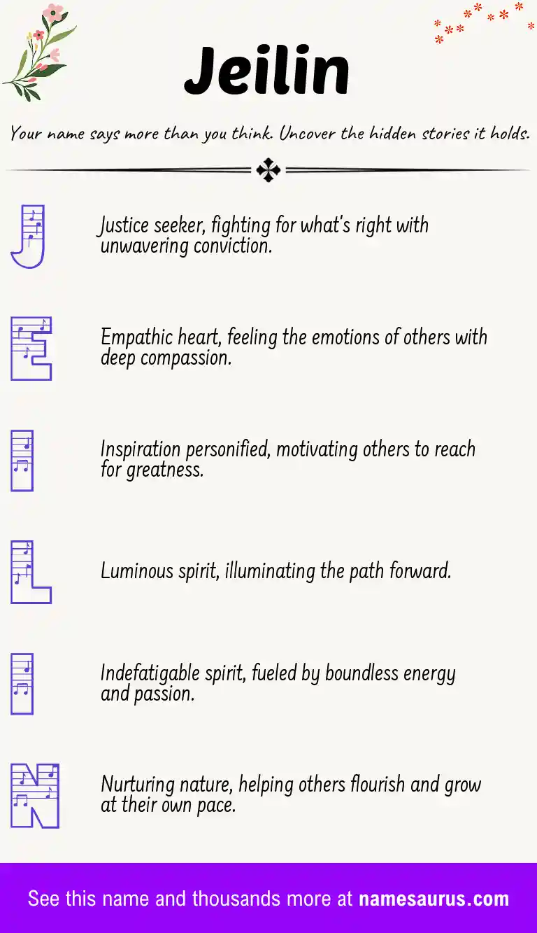 Acrostic poem about Jeilin.