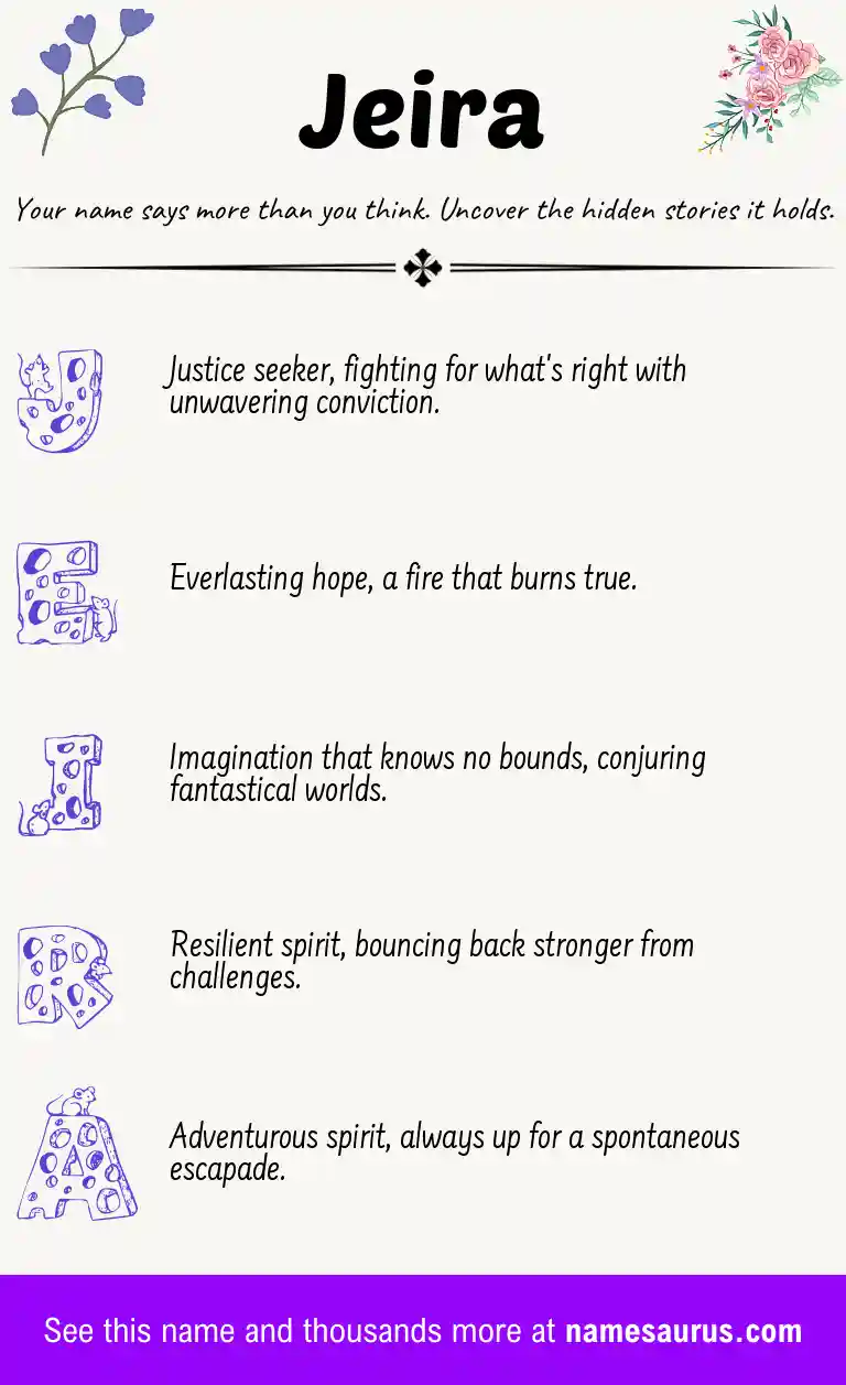 Acrostic poem about Jeira.