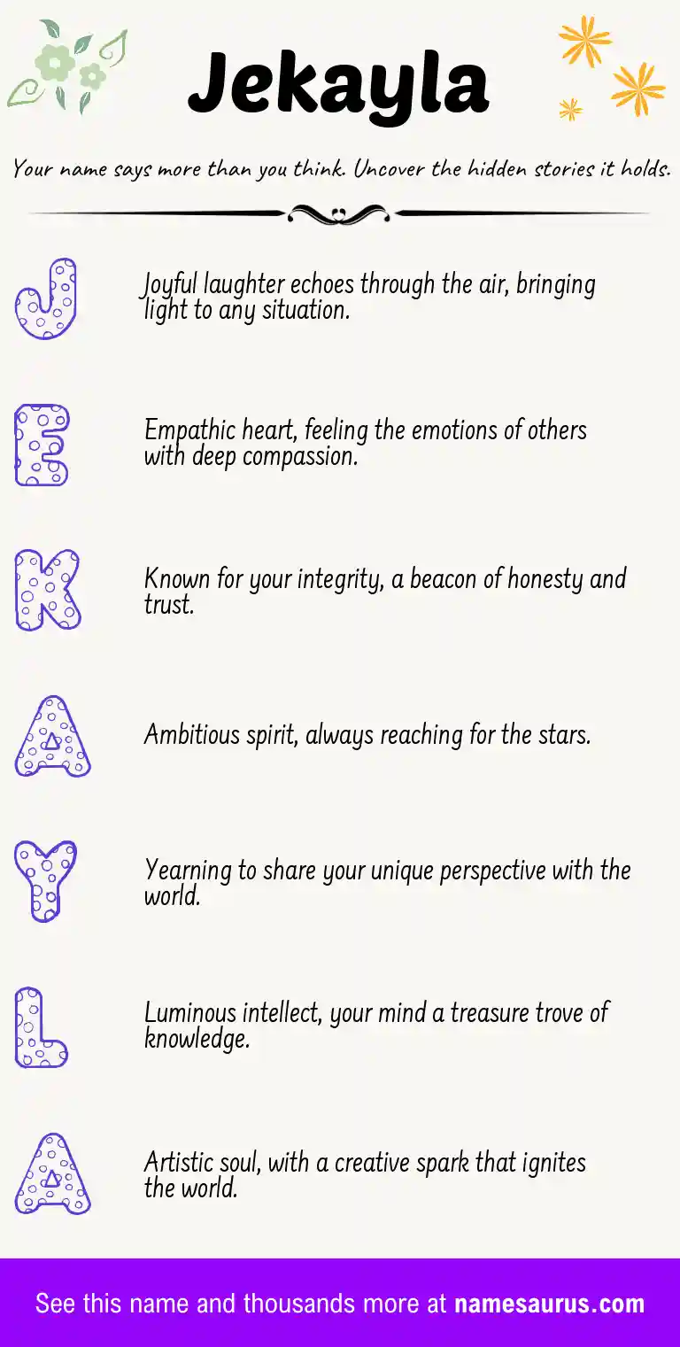 Acrostic poem about Jekayla.