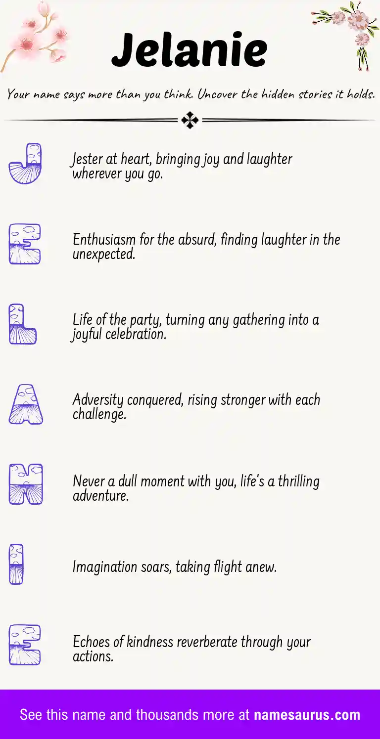Acrostic poem about Jelanie.