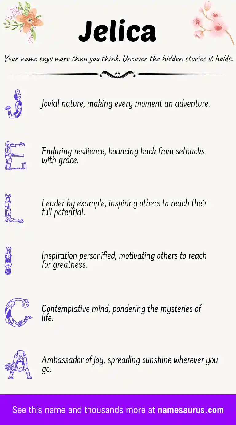 Acrostic poem about Jelica.