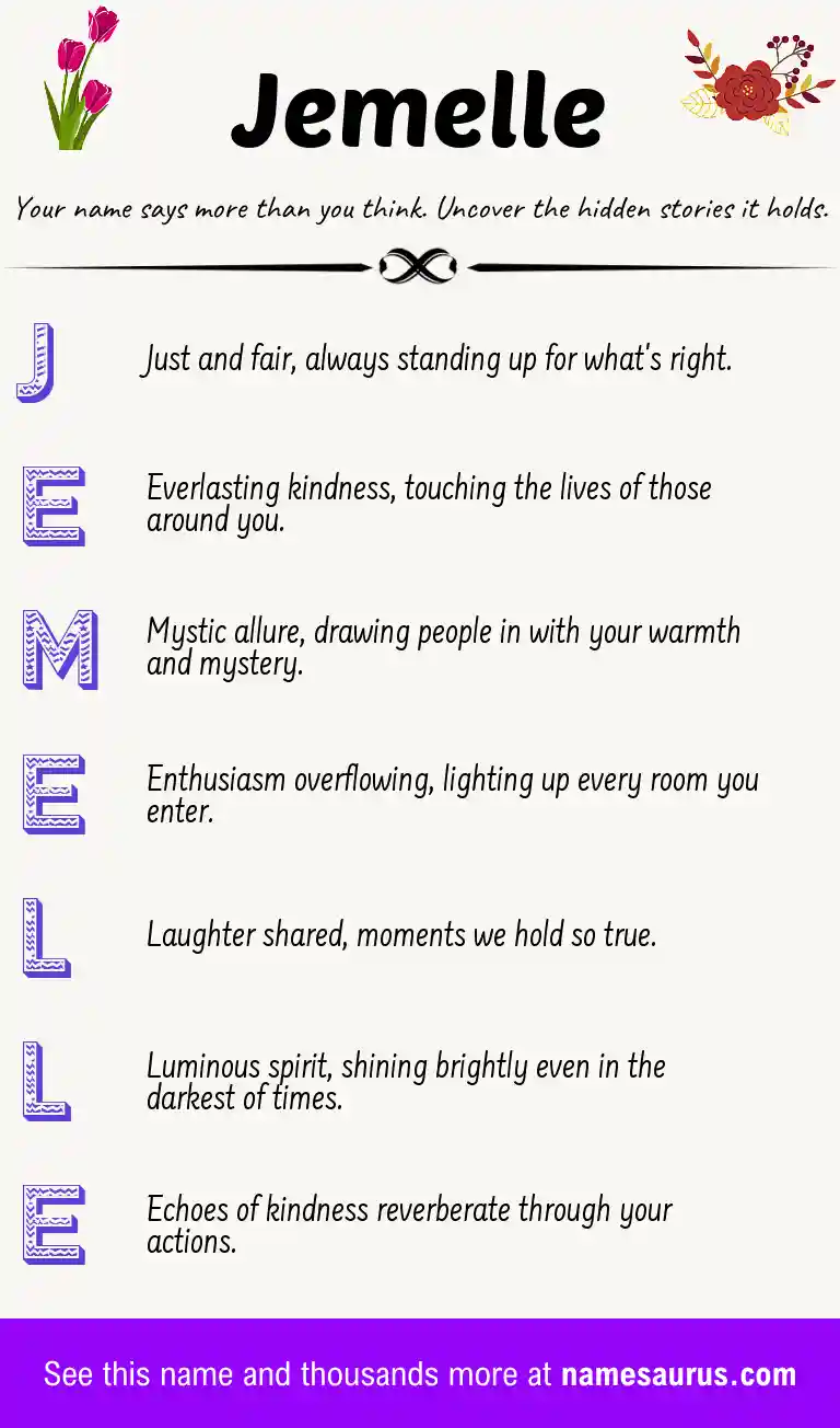 Acrostic poem about Jemelle.