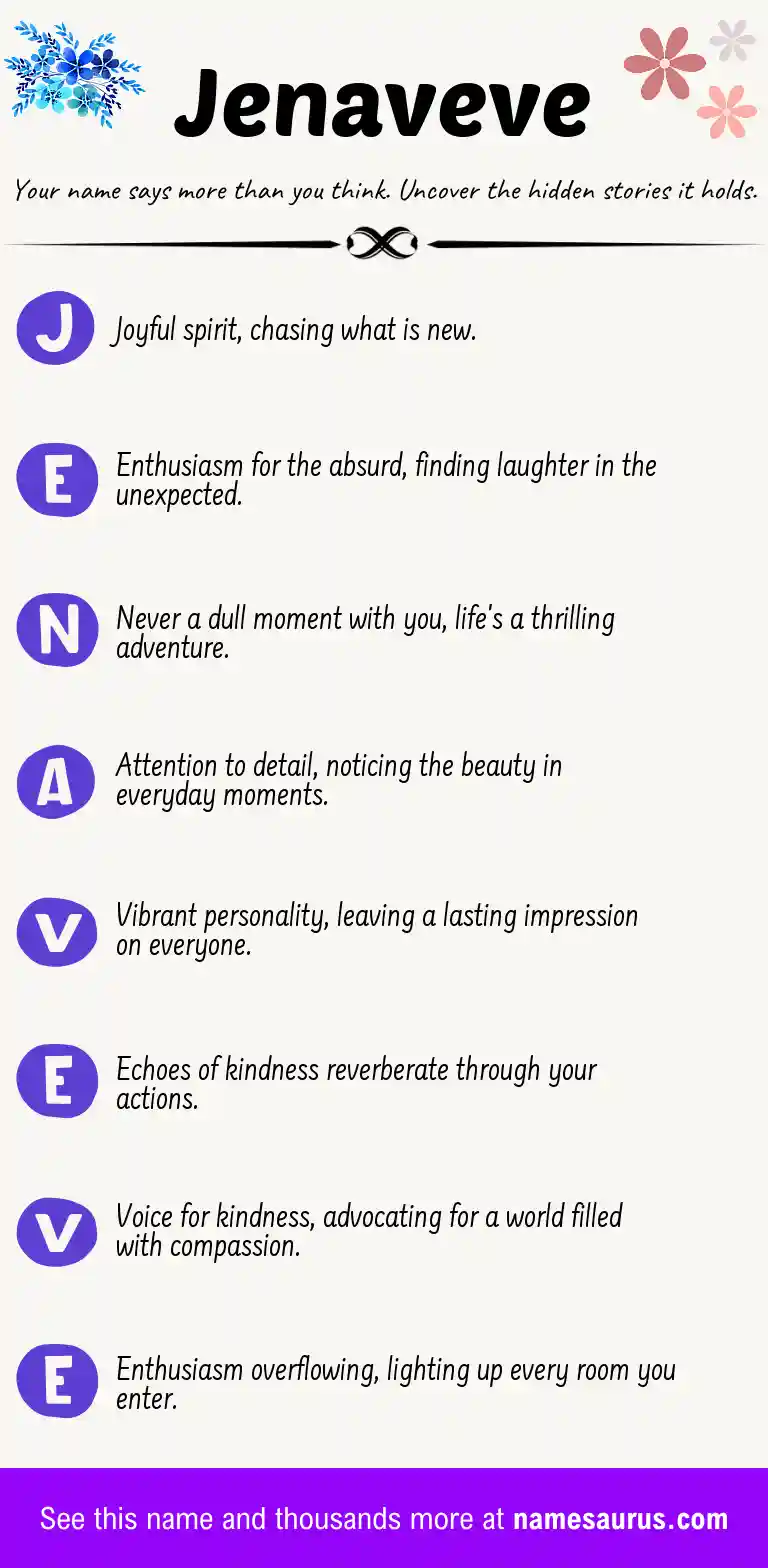 Acrostic poem about Jenaveve.