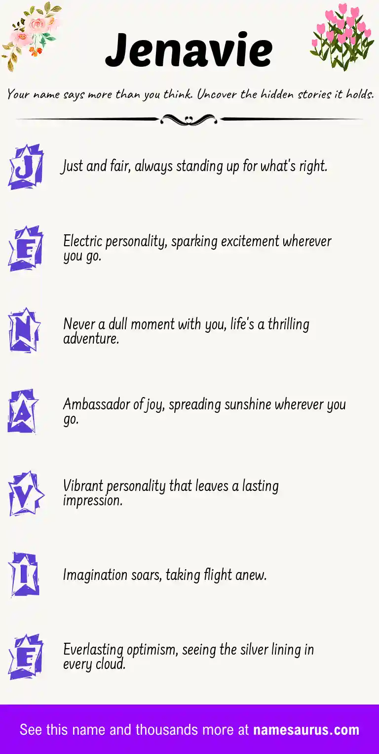 Acrostic poem about Jenavie.