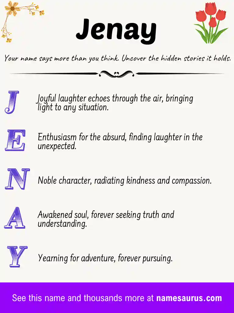Acrostic poem about Jenay.
