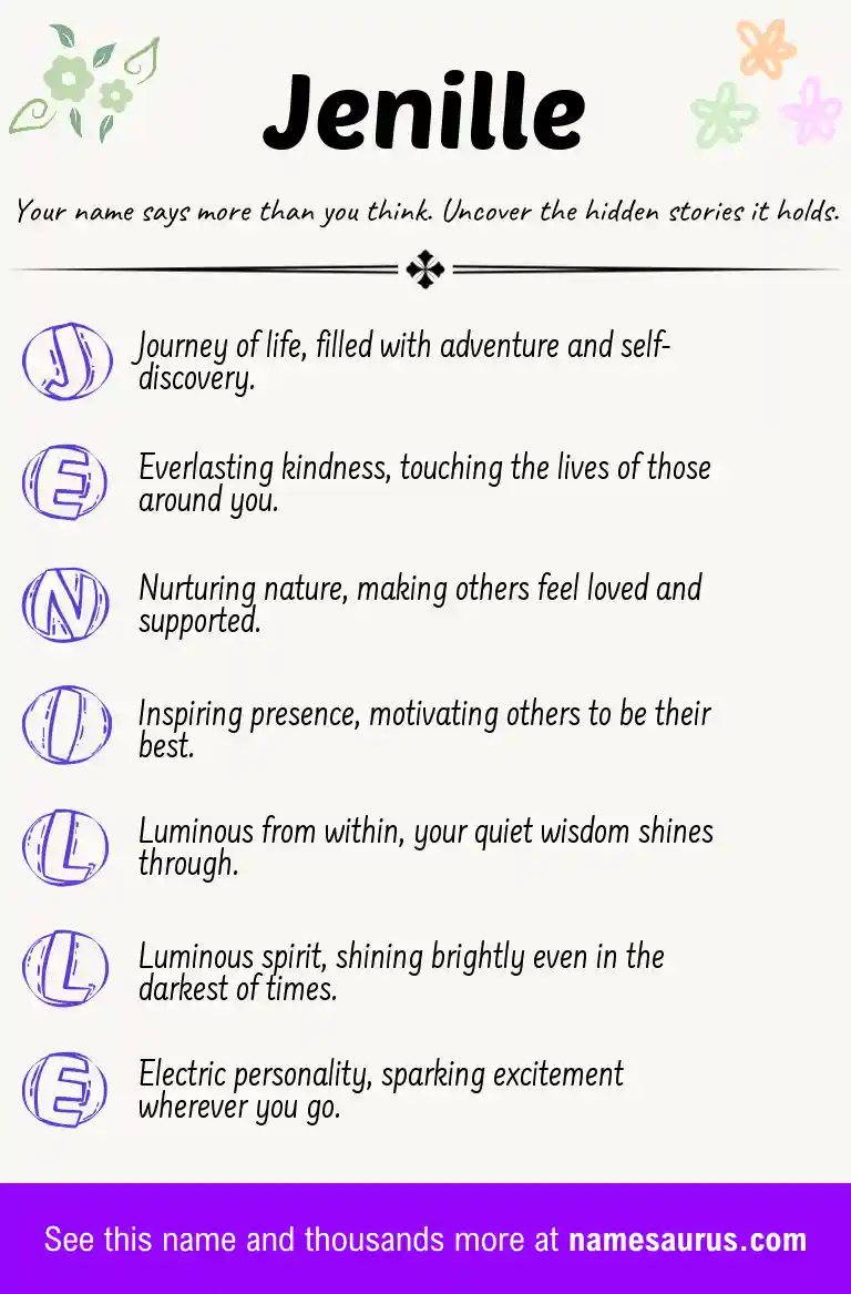 Acrostic poem about Jenille.