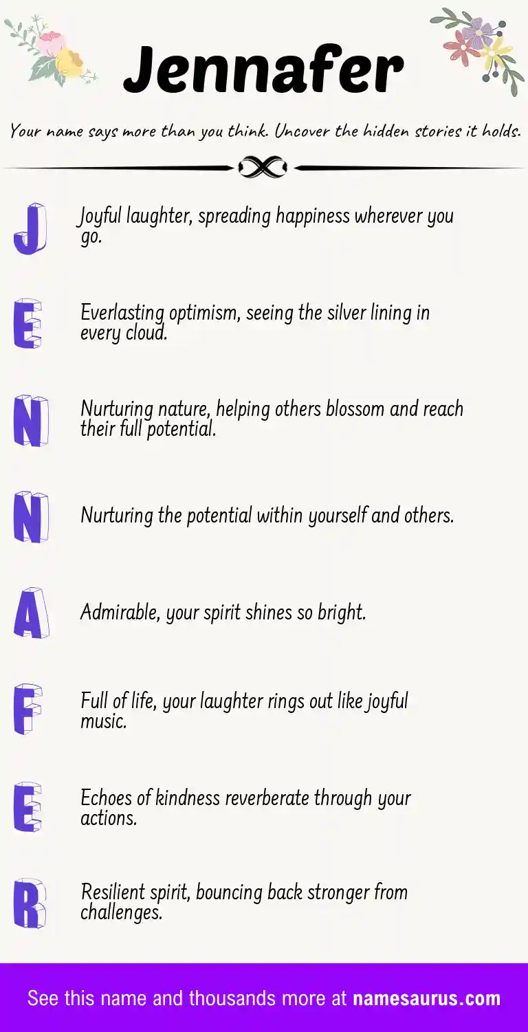 Acrostic poem about Jennafer.