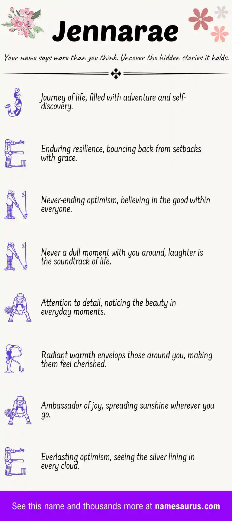 Acrostic poem about Jennarae.