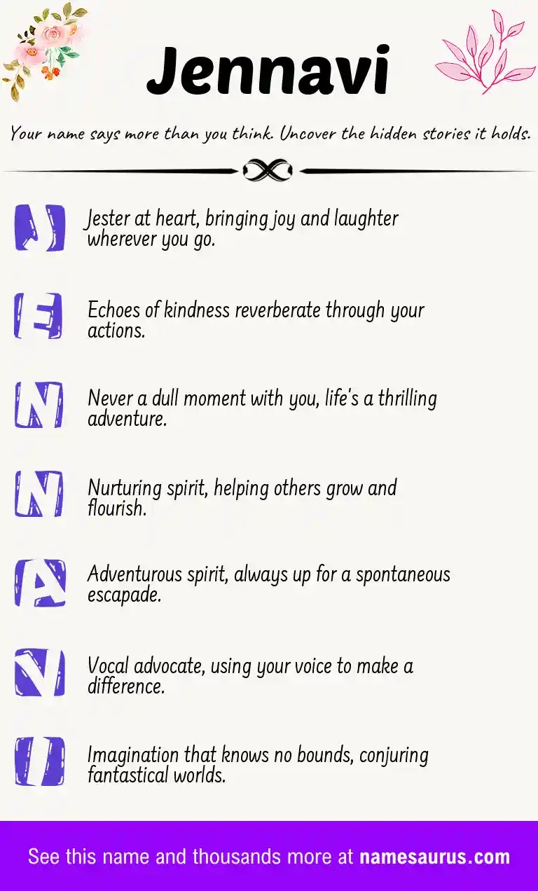 Acrostic poem about Jennavi.