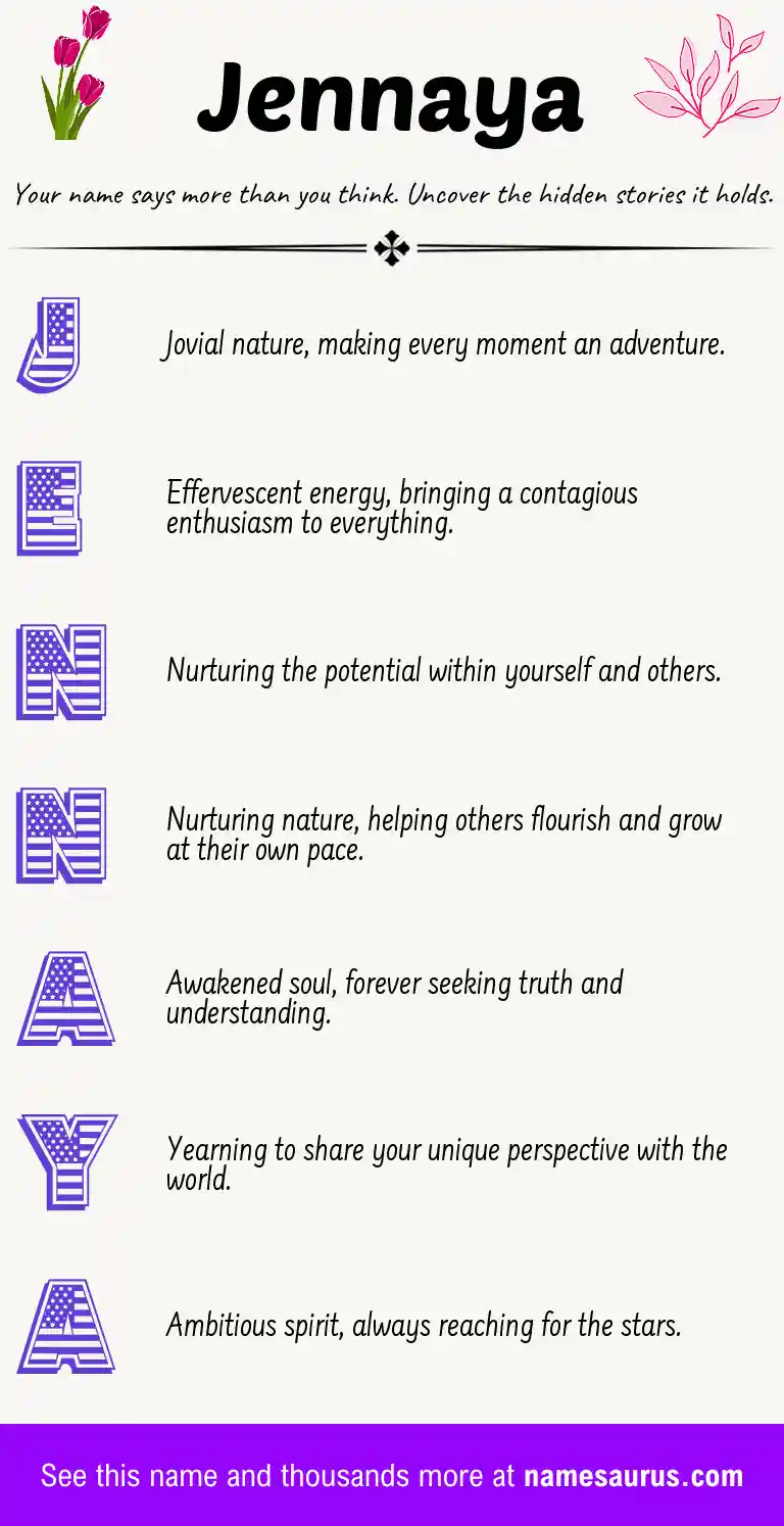 Acrostic poem about Jennaya.