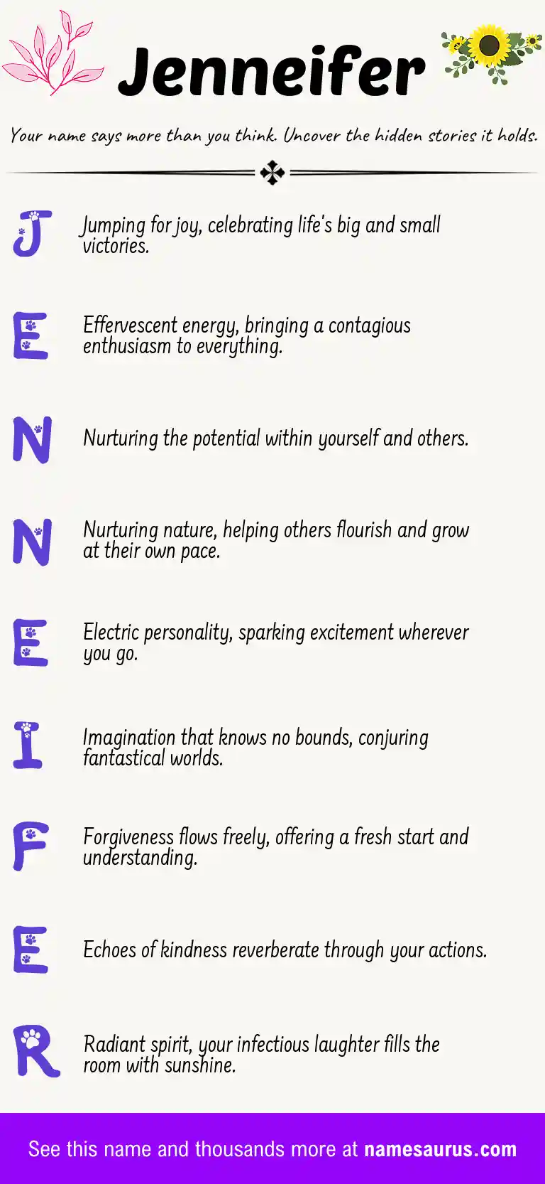 Acrostic poem about Jenneifer.