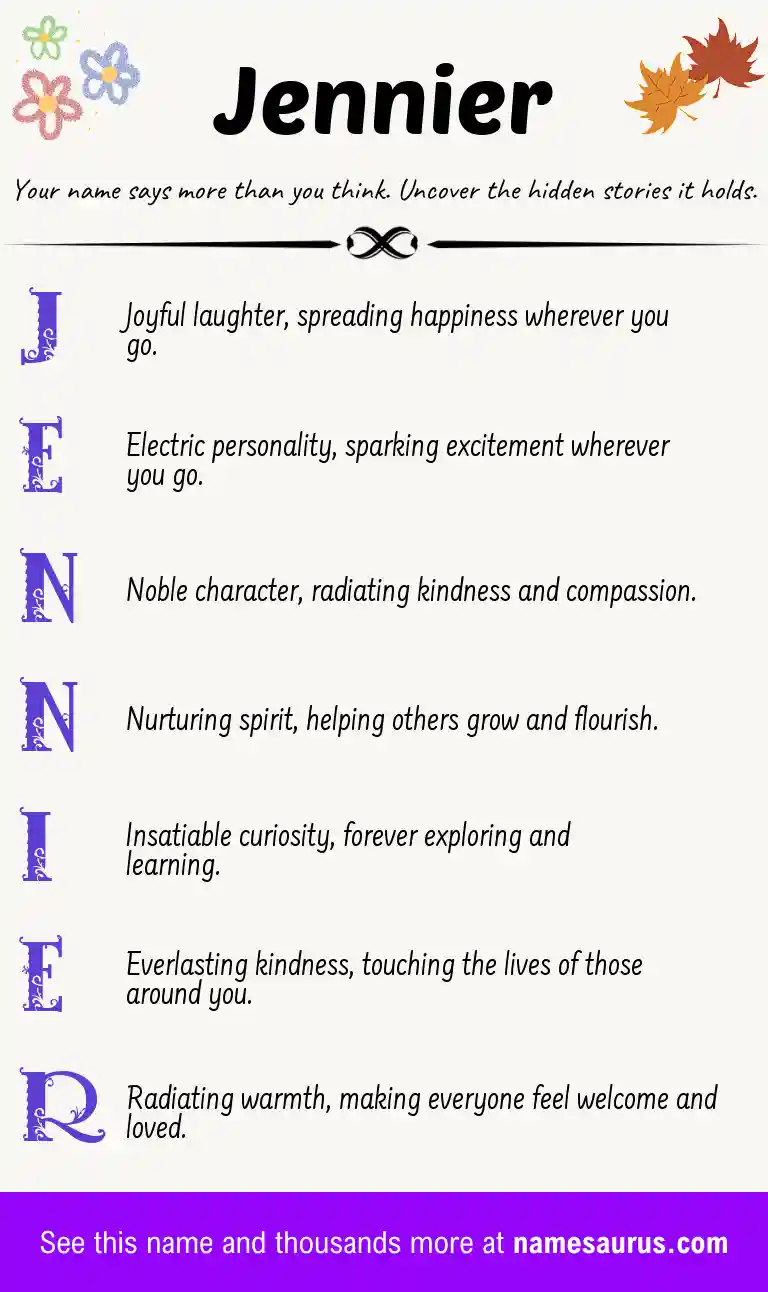 Acrostic poem about Jennier.