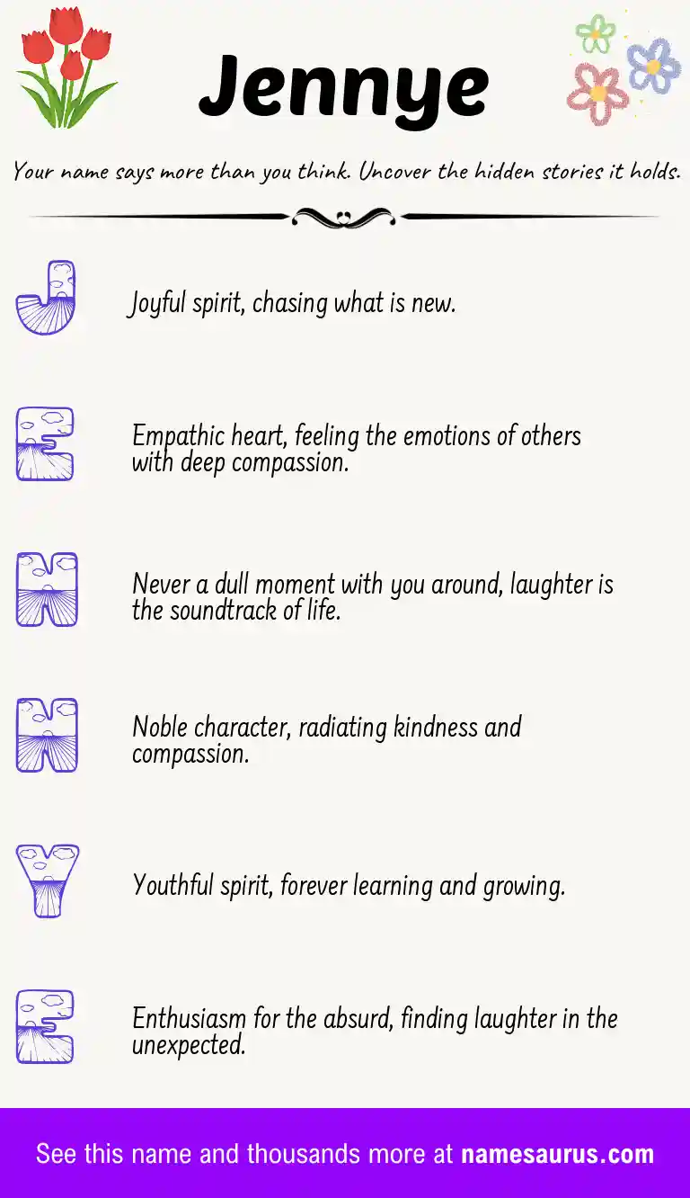 Acrostic poem about Jennye.