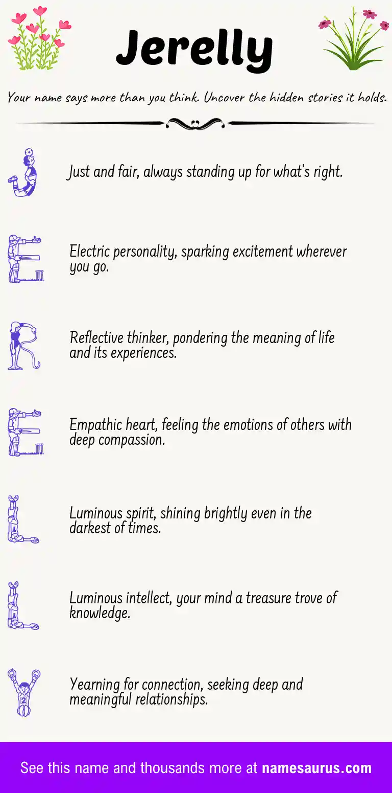 Acrostic poem about Jerelly.