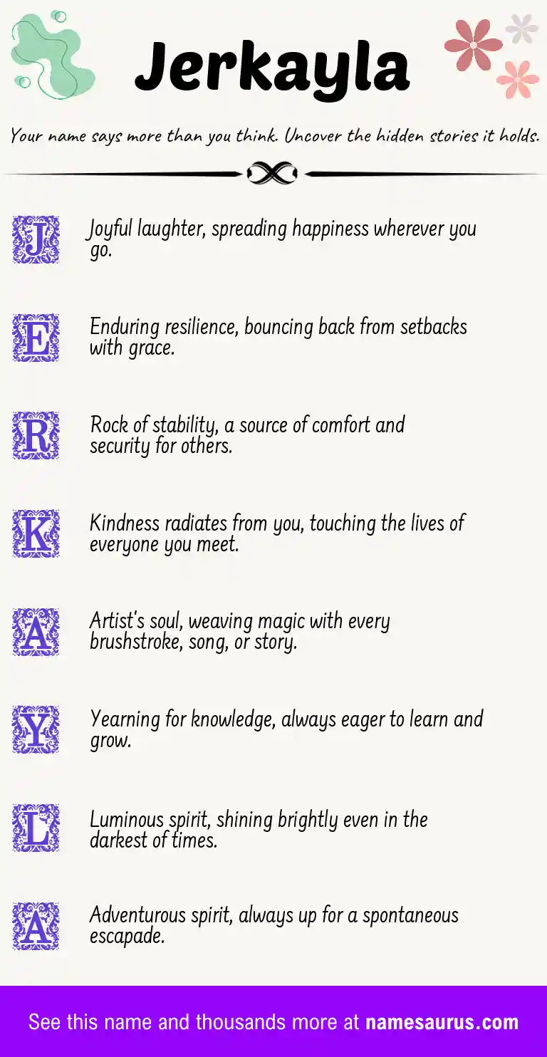 Acrostic poem about Jerkayla.