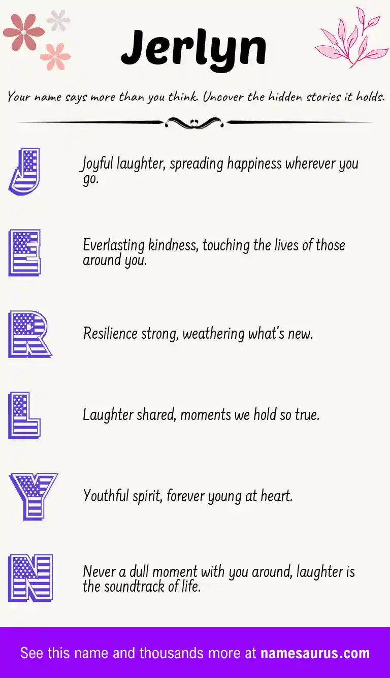 Acrostic poem about Jerlyn.