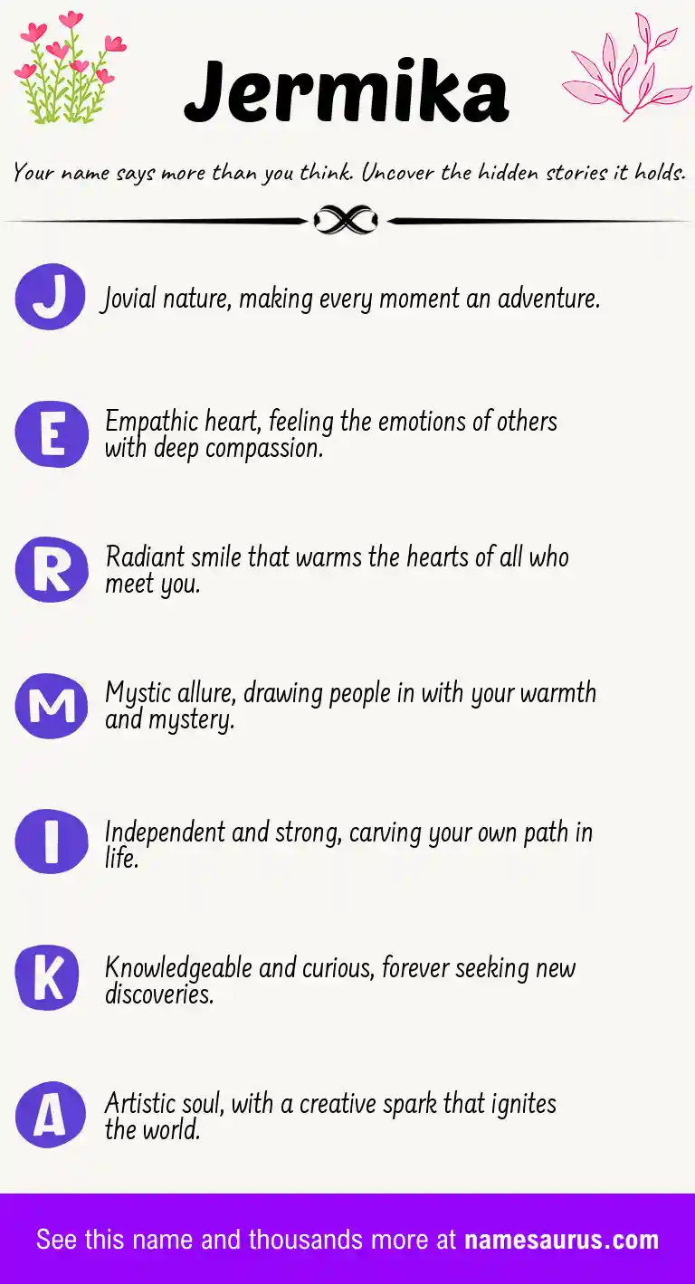 Acrostic poem about Jermika.