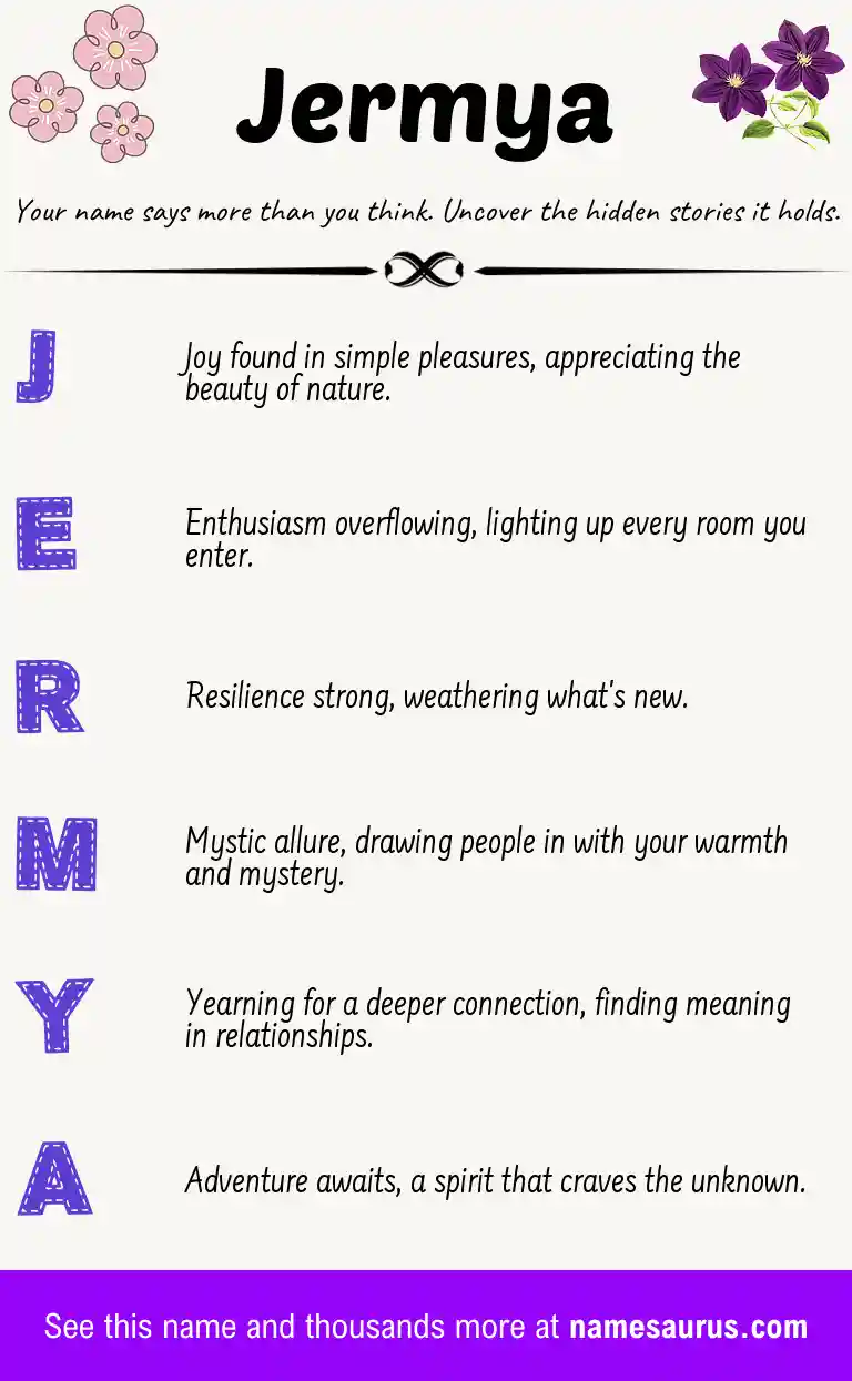 Acrostic poem about Jermya.