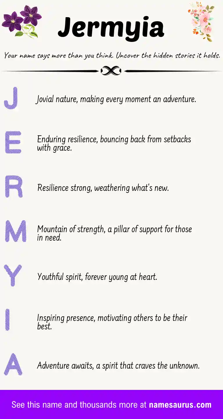 Acrostic poem about Jermyia.
