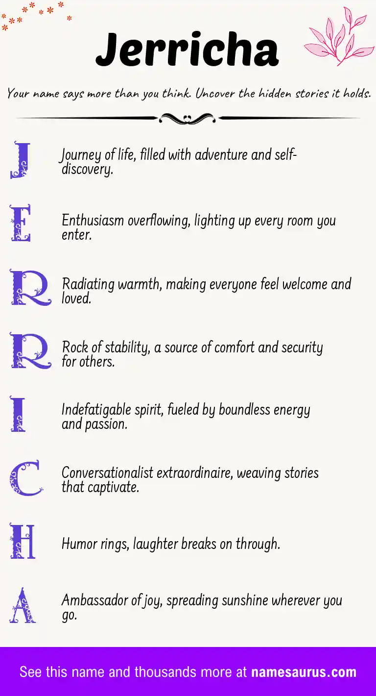 Acrostic poem about Jerricha.