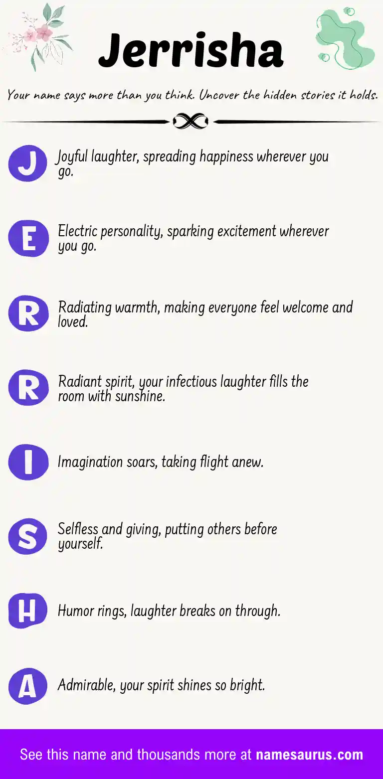Acrostic poem about Jerrisha.
