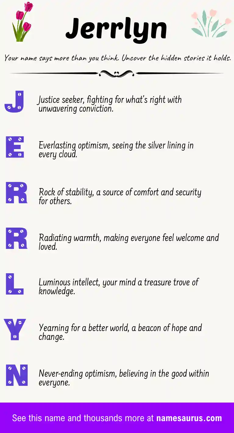 Acrostic poem about Jerrlyn.