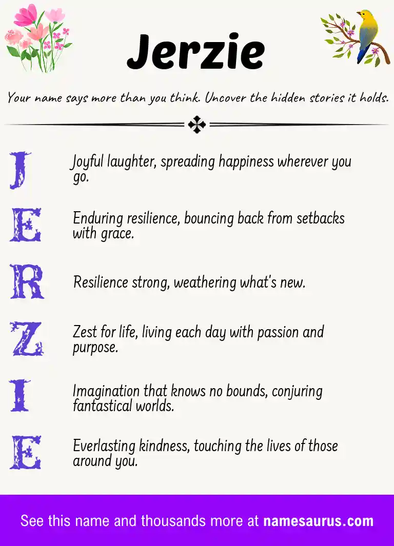 Acrostic poem about Jerzie.
