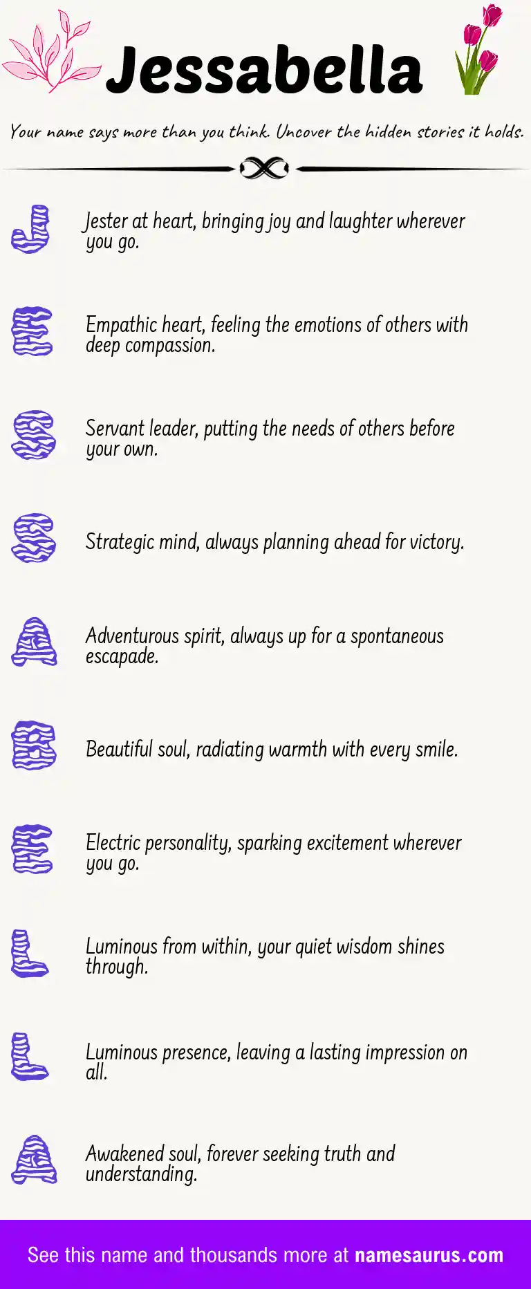 Acrostic poem about Jessabella.