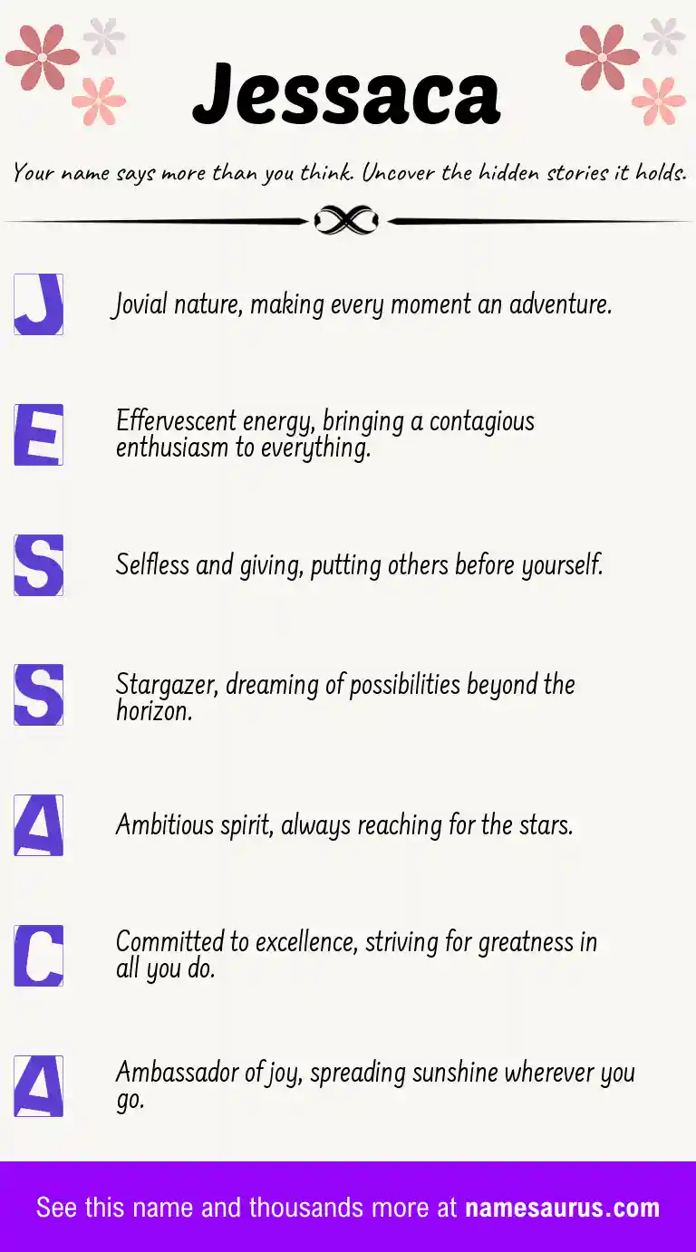 Acrostic poem about Jessaca.
