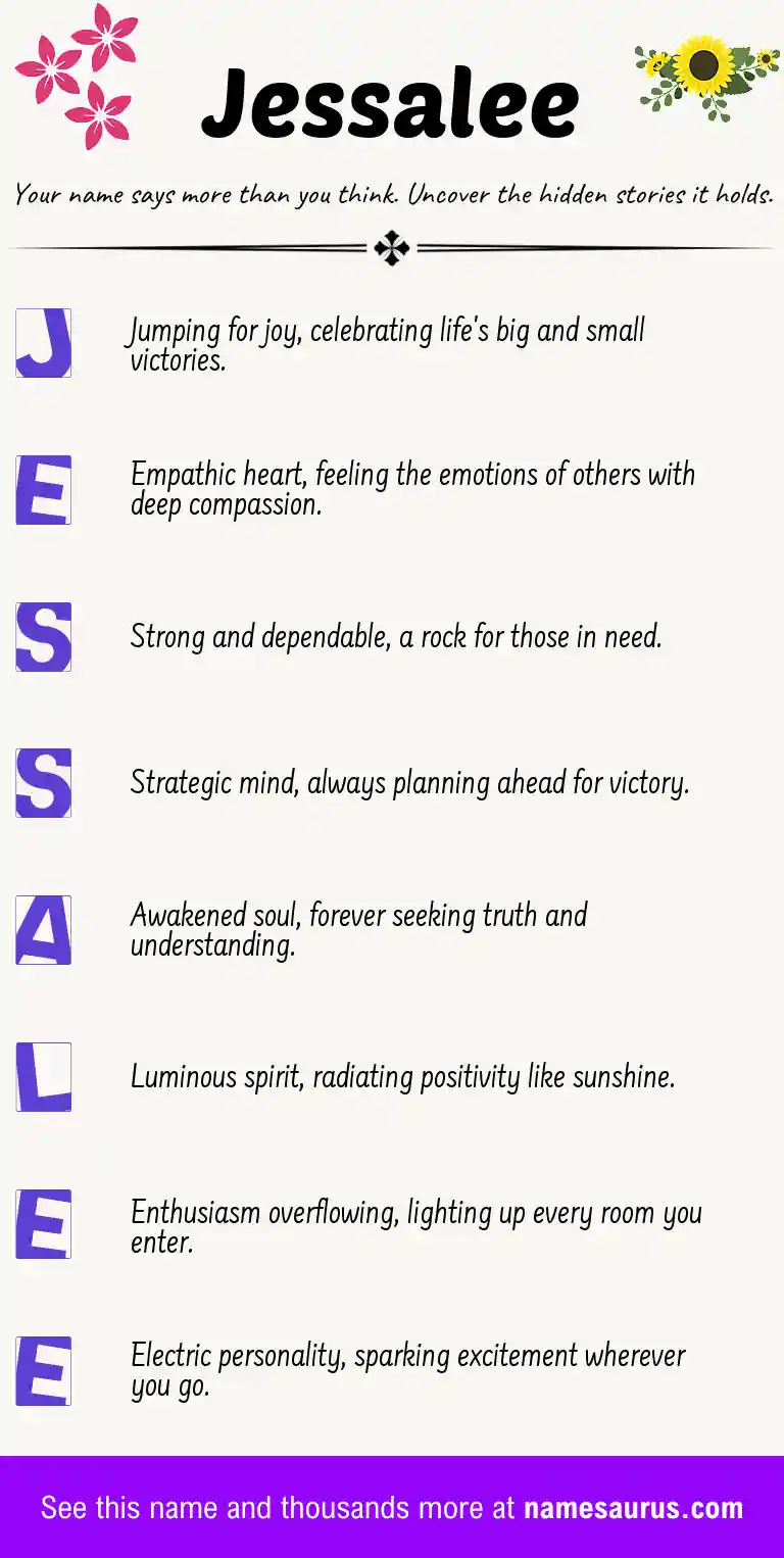 Acrostic poem about Jessalee.