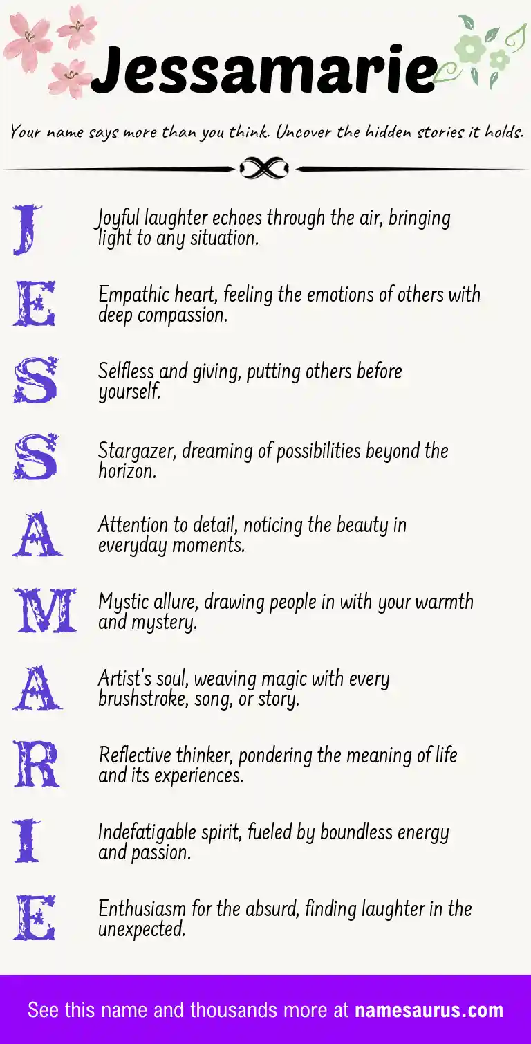 Acrostic poem about Jessamarie.