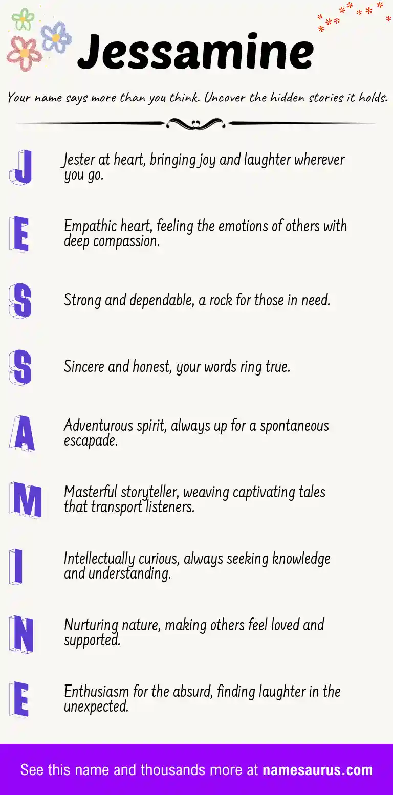 Acrostic poem about Jessamine.