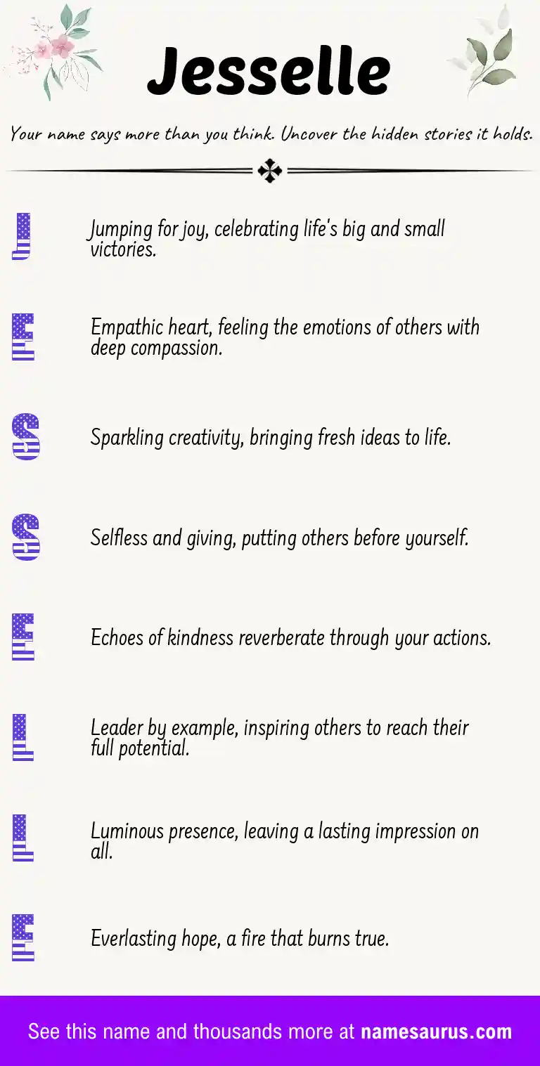 Acrostic poem about Jesselle.
