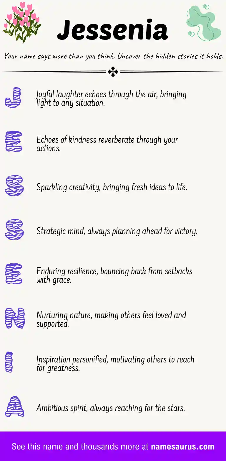 Acrostic poem about Jessenia.