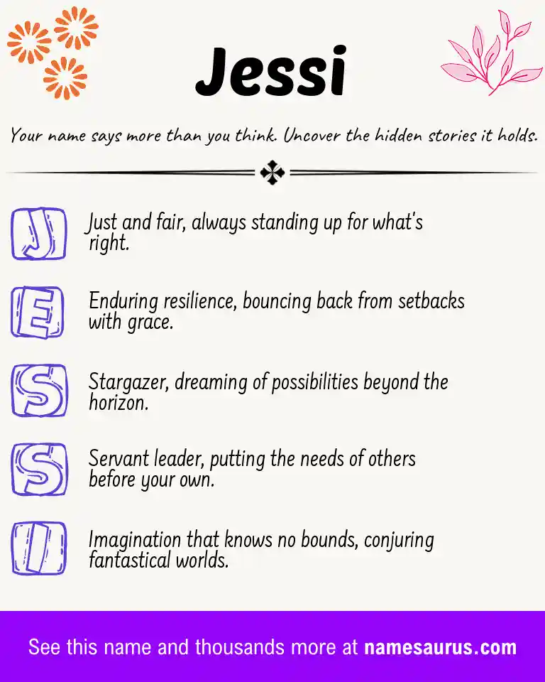 Acrostic poem about Jessi.