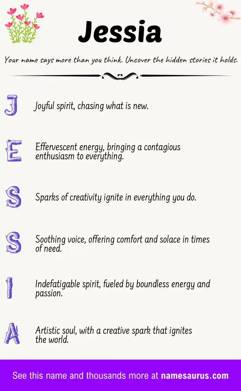 Acrostic poem about Jessia.