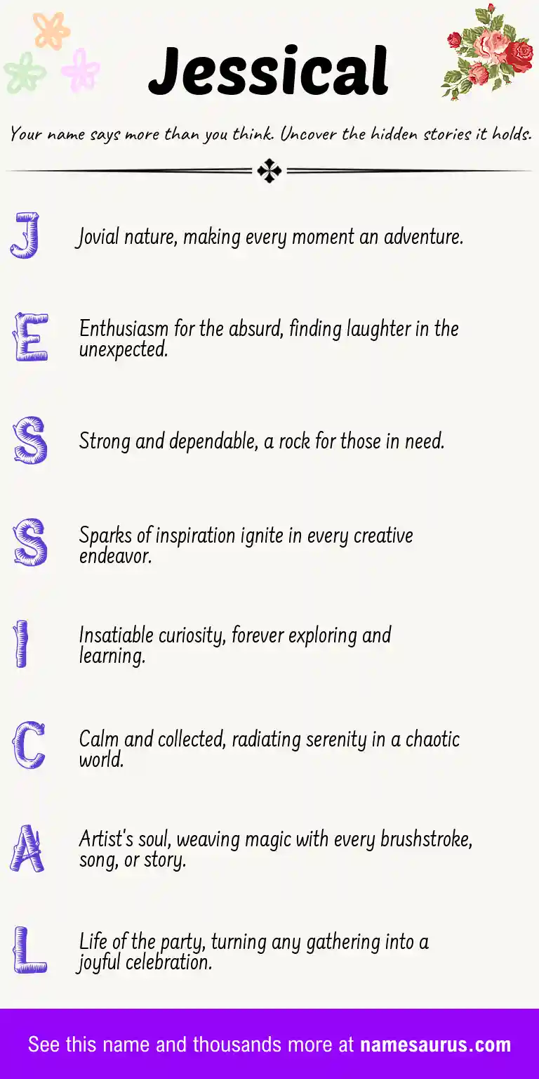 Acrostic poem about Jessical.